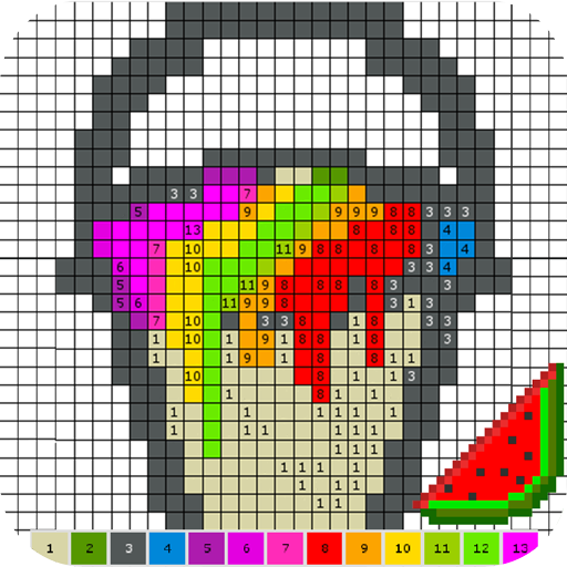 Coloring By Numbers Pixel Art Color Fun Book – Pixel Game One